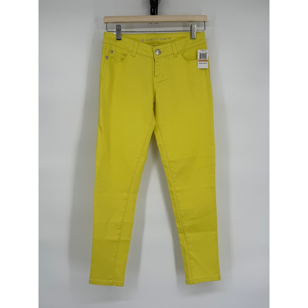 Celebrity Pink Yellow Punch Jeans Women's Size 3 NEW Skinny Colored Denim